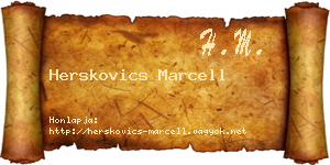 Herskovics Marcell névjegykártya