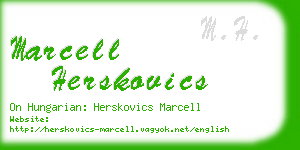 marcell herskovics business card